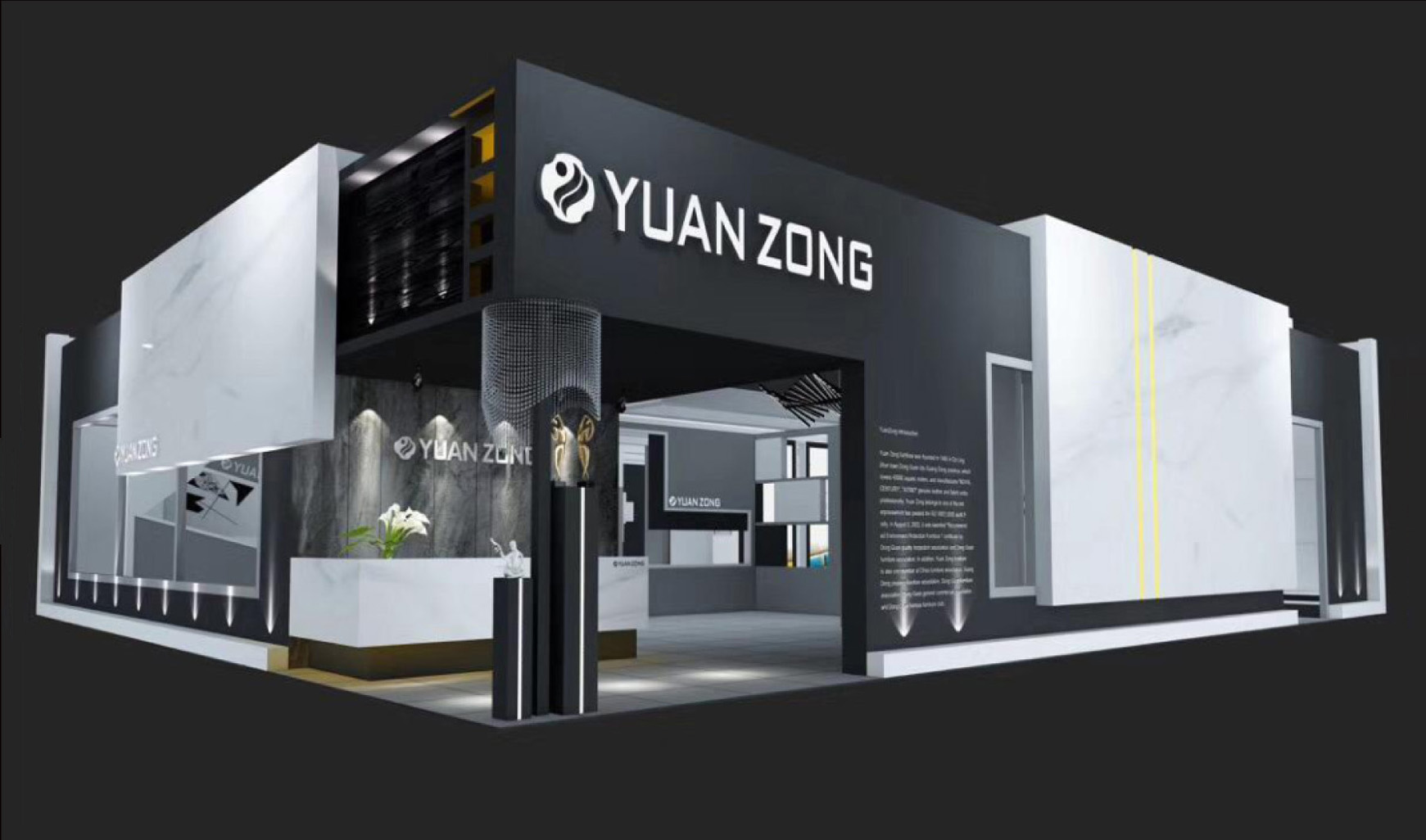 美刻會展為家博會參展企業(yè)搭建330平方家具展廳